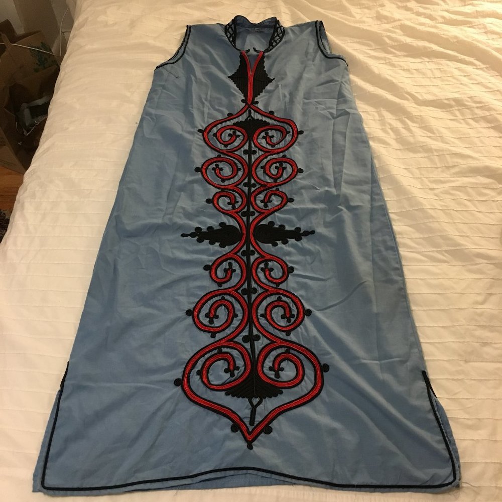 Egyptian Tunic Embroidered Summer Shift Cairo S